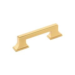 Brownstone in Brushed Golden Brass 3-3/4 Inch (96mm) Center to Center, Overall Length 4-15/16 Inch Cabinet Hardware Pull/Handle