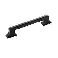 Brownstone in Matte Black 5-1/16 Inch (128mm) Center to Center, Overall Length 6-5/8 Inch Cabinet Hardware Pull/Handle