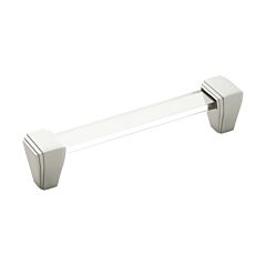 Belleclaire 5-1/16 Inch (128mm) Center to Center, Overall Length 5-7/8 Inch Satin Nickel Cabinet Hardware Pull/Handle