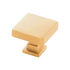 Brighton Cabinet Hardware Knob in Brushed Golden Brass 1-1/4'' (32mm) Overall Diameter