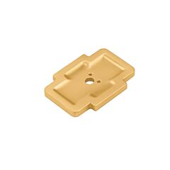 Coventry Knob Backplate in Brushed Golden Brass 1-3/4 Inch Overall Length