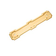 Coventry Pull Backplate in Brushed Golden Brass 5-1/16 Inch (128mm) Center to Center, 6-5/16 Inch Overall Length