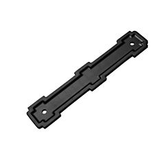 Coventry Pull Backplate in Matte Black 5-1/16 Inch (128mm) Center to Center, 6-5/16 Inch Overall Length