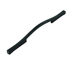 Emerge in Matte Black 5-1/16 and 6-5/16 Inches (128mm to 160mm) Center to Centers, Overall Length 10-3/4 Inch Cabinet Hardware Pull/Handle