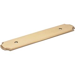 Jeffrey Alexander Backplates Collection 3-3/4" (96mm) Center to Center, 6" (152mm) Overall Length Satin Brass with Beveled Trim Finish Cabinet Pull/Handle Backplate