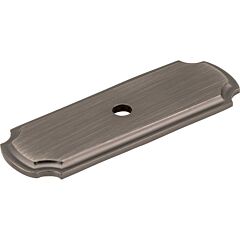 Jeffrey Alexander Backplates Collection 2-13/16" (72mm) Overall Length Brushed Pewter Cabinet Pull/Handle Backplate