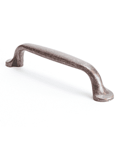 Euro Rustica 3-25/32" (96mm) Center to Center, 4-15/16" (125mm) Overall Length Rustic Copper Cabinet Handle / Pull, Berenson Hardware