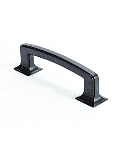 Hearthstone 3-25/32" (96mm) Center to Center, 4-13/16" (122mm) Overall Length Black Cabinet Handle / Pull, Berenson Hardware