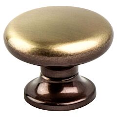 Valencia Brushed Bronze Cabinet Knob, 1-3/8" (35mm) Overall Diameter, Berenson Hardware
