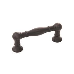 Fuller Vintage Bronze 3 Inch (76mm) Center to Center, Overall Length 3-3/4 Inch, Belwith Keeler Cabinet Hardware Pull/Handle