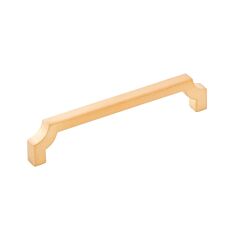 Monarch in Brushed Golden Brass 5-1/16 inch (128mm) Center to Center, Overall Length 5-7/16 Inch Cabinet Hardware Pull/Handle