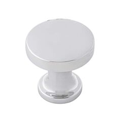 Flare Cabinet Hardware Knob in Chrome, 1-1/8 (29mm) Inch Overall Diameter