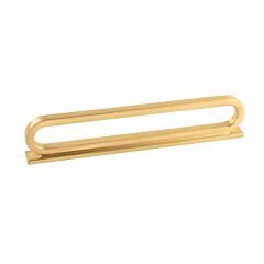 Corsa in Brushed Golden Brass 5-1/16 Inch (128mm) Center to Center, Overall Length 7-3/4 Inch Cabinet Hardware Pull/Handle