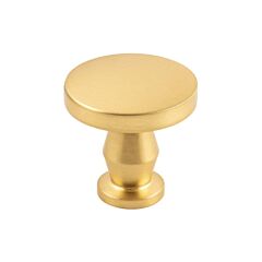 Anders Cabinet Hardware Knob in Brushed Golden Brass, 1-1/4 (32mm) Inch Overall Diameter