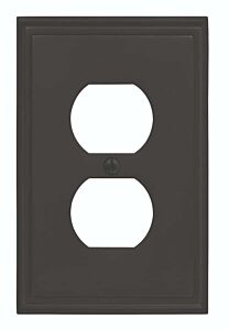 Mulholland 1 Receptacle Black Bronze Wall Plate