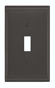 Candler 1 Toggle Black Bronze Wall Plate