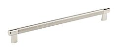 Amerock Bronx 12-5/8" (320mm) Center to Center, 13-7/16" (341mm) Length Polished Nickel Cabinet Pull/Handle