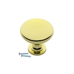 Amerock BP53005-PB Polished Brass Cabinet Hardware Knob 1-3/16 inch Diameter
