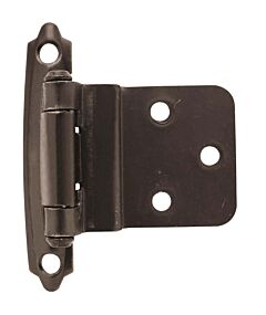 3/8" (10mm) Inset Self-Closing, Exposed, Face Mount Oil-Rubbed Bronze Hinge - 1 Pair