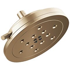 Brizo Litze 8'' H2Okinetic Round Multi-Function Wall Mount Showerhead in Luxe Gold Finish