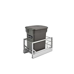Aluminum Pullout Orion Gray Compost bin, 10-13/16 X 18 X 18-1/16 in