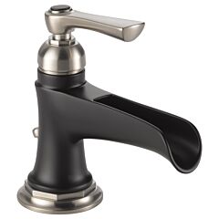 ROOK Single-Handle Lavatory Faucet with Channel Spout 1.2 GPM, Luxe Nickel/Matte Black