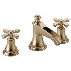 ROOK Widespread Lavatory Faucet with Channel Spout - Less Handles 1.2 GPM, Luxe Gold