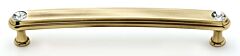Alno Crystal 6" (152mm) Hole Centers, 6-3/4" (171.5mm) Overall Length Cabinet Hardware Pull / Handle, Polished Antique