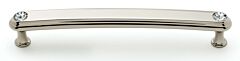 Alno Crystal 6" (152mm) Hole Centers, 6-3/4" (171.5mm) Overall Length Cabinet Hardware Pull / Handle, Polished Nickel