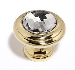 Alno Crystal Traditional 1-1/4" (32mm) Diameter Round Cabinet Drawer Knob, Gold