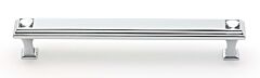 Alno Crystal 6" (152mm) Hole Centers, 6-3/4" (171.5mm) Overall Length Rectangle Cabinet Hardware Pull / Handle, Polished Chrome