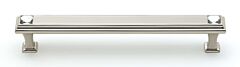 Alno Crystal 6" (152mm) Hole Centers, 6-3/4" (171.5mm) Overall Length Rectangle Cabinet Hardware Pull / Handle, Polished Nickel