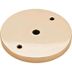 Colonial Bronze 592 Series 1-3/4" (44mm) Diameter, Kitchen Cabinet Drawer Backplate with Finished Screws in Satin Brass