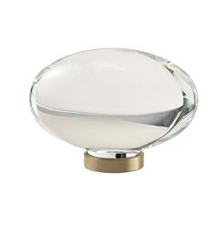 Glacio 1-3/4 in (44 mm) Length Clear/Golden Champagne Cabinet Knob