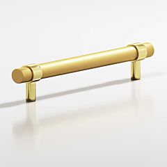 Colonial Bronze 1308 Series 6" (152mm) Hole Centers, 7-3/4" Length Polished Brass and Frost Brass Cabinet Drawer Handle/ Pull