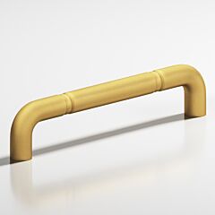 Colonial Bronze 205 Series 8" (203mm) Hole Centers, 8-1/2" (216mm) Length Unlacquered Satin Brass Cabinet Appliance Pull/ Handle