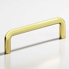 Colonial Bronze 206 Series 6" (152mm) Hole Centers, 6-1/2" (165.5mm) Length, Unlacquered Polished Brass Surface Mount Cabinet Pull / Handle 