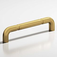 Colonial Bronze 232 Series 8" (203mm) Hole Centers, 8-3/4" (222mm) Length, Unlacquered Satin Brass Surface Mount Cabinet Pull / Handle