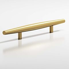 Colonial Bronze 241 Series 6" (203mm) Hole Centers, 9" (228mm) Length, Satin Brass Surface Mount Cabinet Pull / Handle