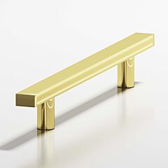 Colonial Bronze 254 Series 8" (203mm) Hole Centers, 12" (305mm) Length, Polished Brass Surface Mount Cabinet Pull / Handle