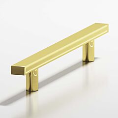 Colonial Bronze 254 Series 12" (305mm) Hole Centers, 16" (406mm) Length, Unlacquered Polished Brass Surface Mount Cabinet Pull / Handle