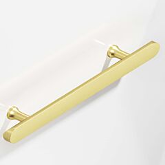 Colonial Bronze 259 Series 12" (305mm) Hole Centers, 16" (406mm) Length,Matte Satin Brass Surface Mount Cabinet Pull / Handle