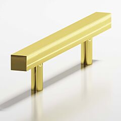 Colonial Bronze 506 Series 3" (76mm) Hole Centers, 4-1/2" Length, Unlacquered Polished Brass Through Bolt Mount Cabinet Drawer Handle/ Pull