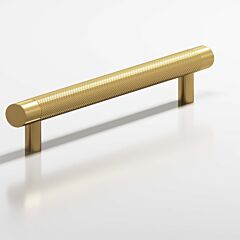 Colonial Bronze 569 Series 10" (254mm) Hole Centers, 14" Length Diamond Knurl Satin Brass Surface Mount Cabinet Drawer Handle/ Pull