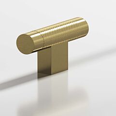 Colonial Bronze 570 Series 2" (51mm) Length, Single Knurl Kitchen Cabinet Drawer Knob in Antique Satin Brass