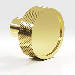 Colonial Bronze 591 Series 1-1/4" (32mm) Diameter, Single Knurl Kitchen Cabinet Drawer Knob in Polished Brass