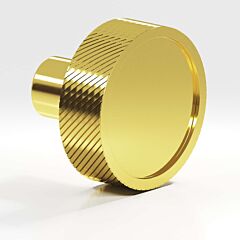 Colonial Bronze 591 Series 1-1/4" (32mm) Diameter, Single Knurl Kitchen Cabinet Drawer Knob in French Gold