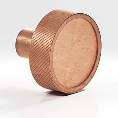 Colonial Bronze 591 Series 1-1/4" (32mm) Diameter, Single Knurl Kitchen Cabinet Drawer Knob in Distressed Antique Copper
