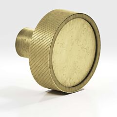 Colonial Bronze 591 Series 1-1/4" (32mm) Diameter, Single Knurl Kitchen Cabinet Drawer Knob in Distressed Antique Brass