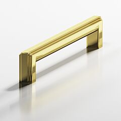 Colonial Bronze 945 Series 6" (152mm) Hole Centers, 6-7/16" (163.5mm) Length, Unlacquered Polished Brass Surface Mount Cabinet Pull / Handle